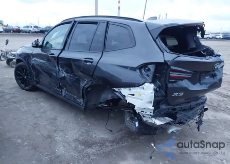 2022 BMW X3 xDrive30I z USA, uszkodzony, nr VIN 5UX53DP05N9L05280